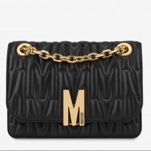 SOLD !! Moschino M Quilted Shoulder Bag